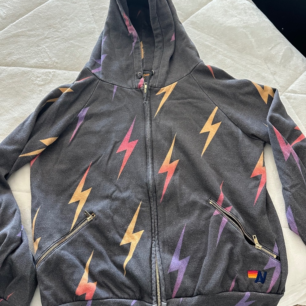 Aviator Natuon Rainboe Bolts Zip Hoodie